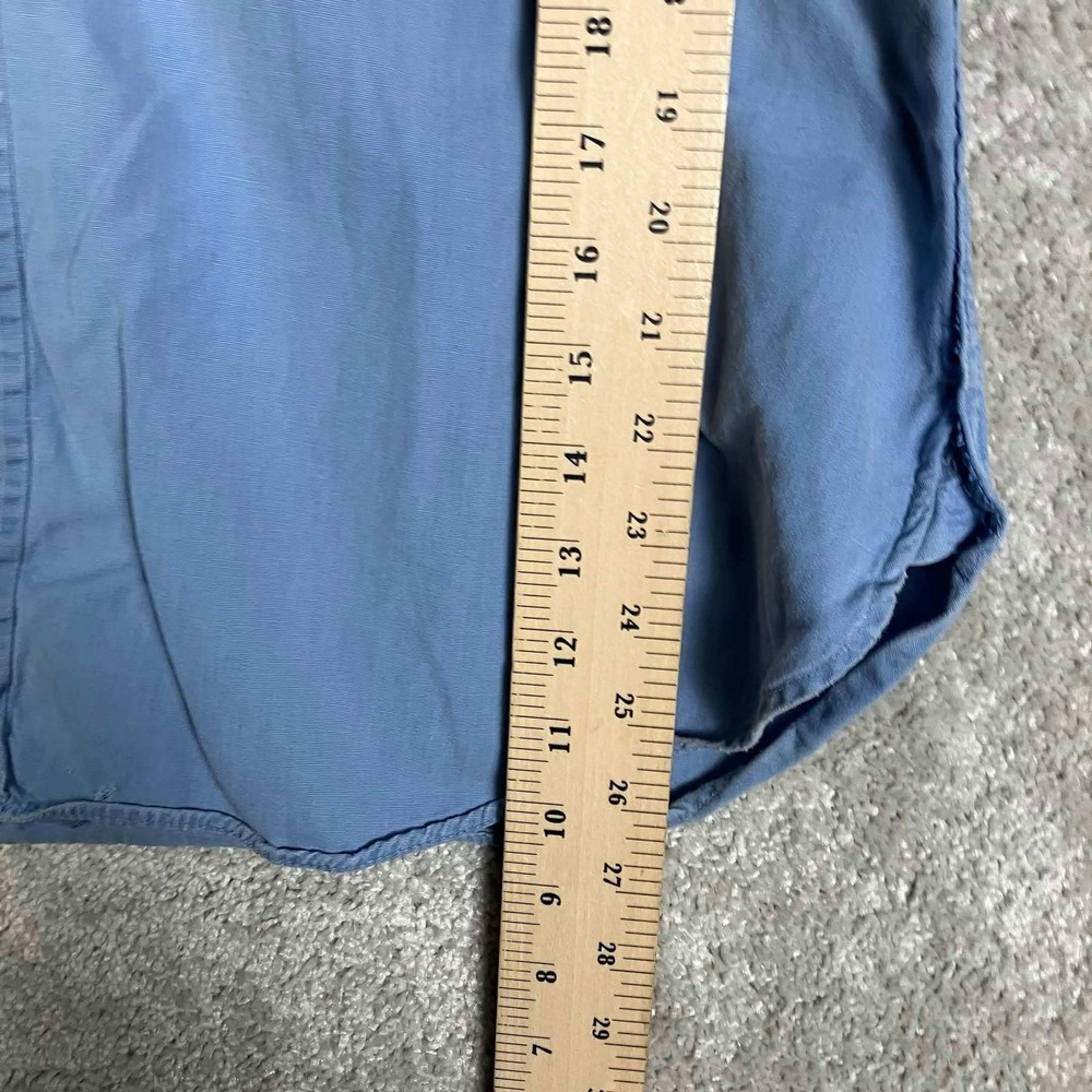 Vintage 50s Partridge Atlanta Gulf Oil Gas Station Work Shirt Blue Sanforized - Picture 14 of 16